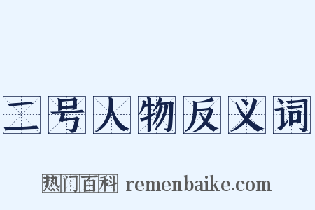 二号人物反义词是什么意思的图片